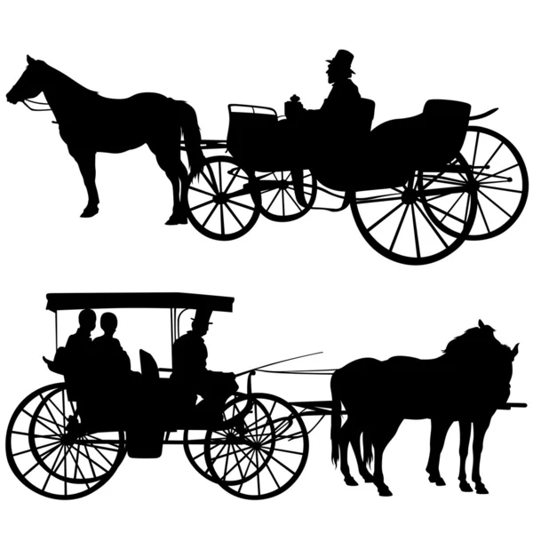 Silhouette de chariot — Image vectorielle