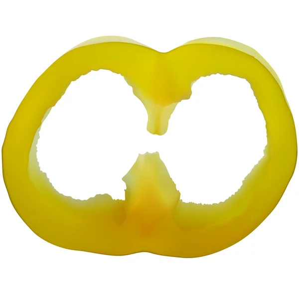 Pimienta amarilla cortada — Archivo Imágenes Vectoriales