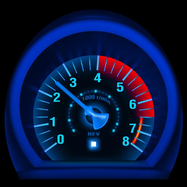Kék sebességmérő — Stock Vector