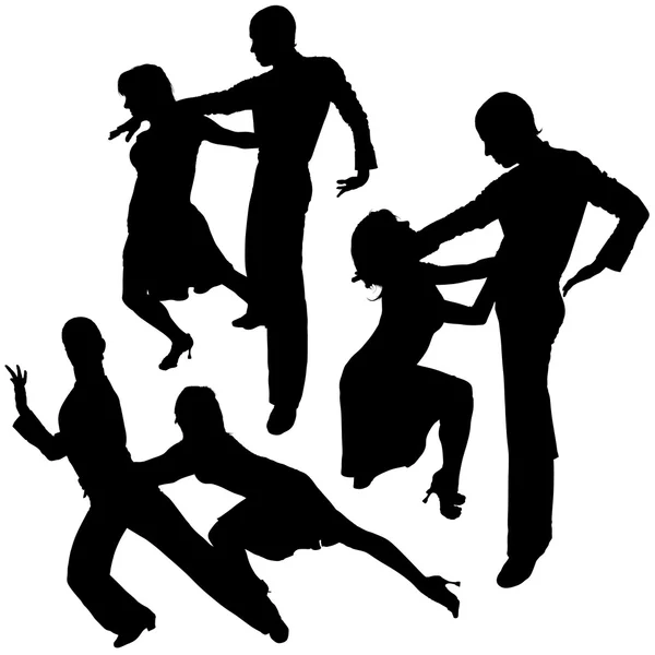 Latino Dance Silhouettes — Stock Vector © dero2010 #3280781