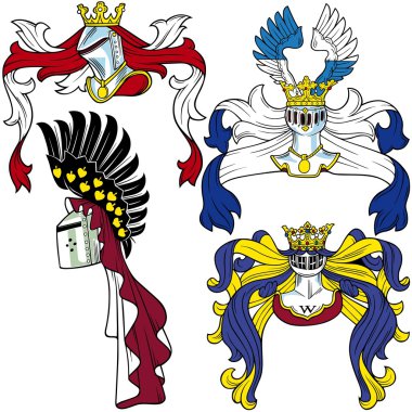 Heraldic Helmets clipart