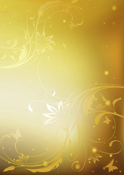 Goldene Blüten — Stockvektor