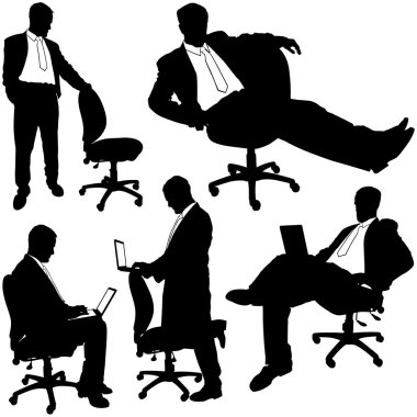 Manager and Rolling Chair clipart