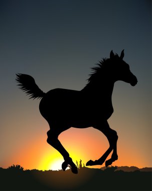 Running Horse clipart