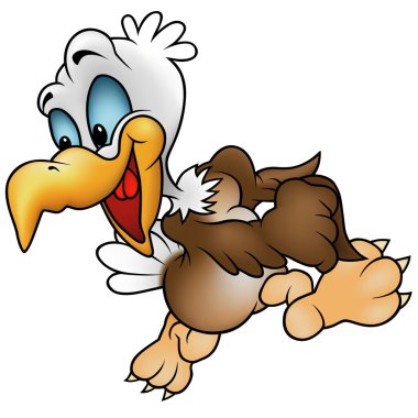 Walking Bald Eagle clipart