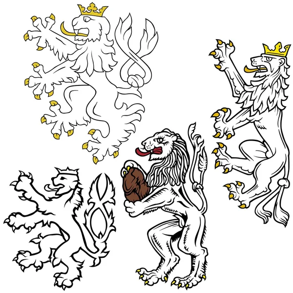 Heraldieke leeuw — Stockvector