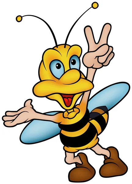 Yaban arısı "zafer" — Stok Vektör