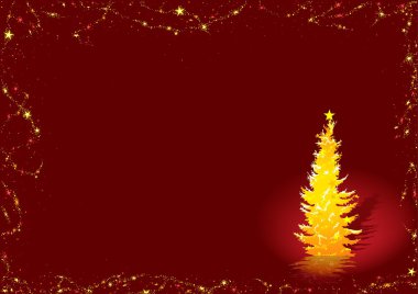 Gold Christmas Tree clipart