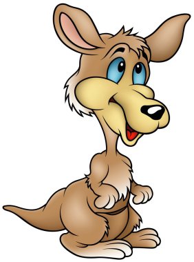 Smiling Kangaroo clipart