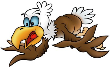 Flying Bald Eagle clipart