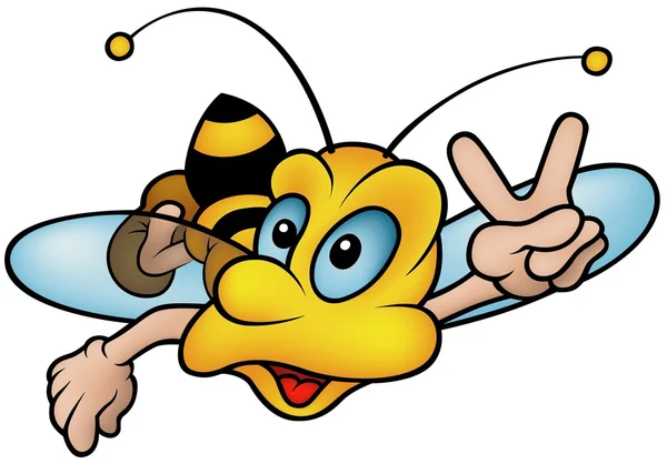 Vliegende wasp — Stockvector