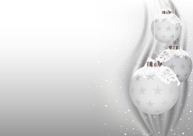 White Christmas Balls clipart