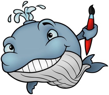 Whale Painter clipart