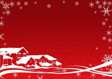 White Snow Covered Christmas clipart