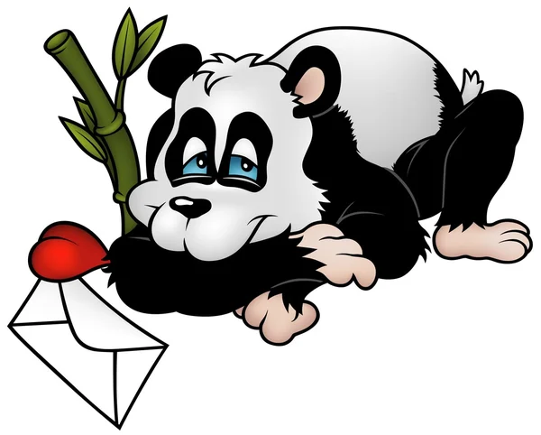Sevdalı panda — Stok Vektör