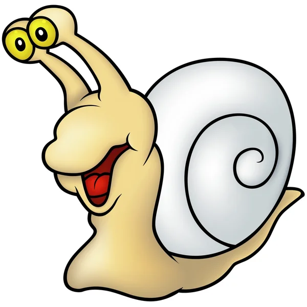 微笑的蜗牛 — 图库矢量图片