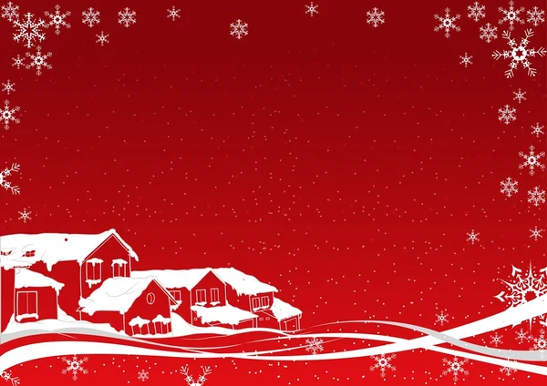 Bílé zasněžené Vánoce — Stockový vektor