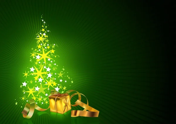 绿色圣诞问候卡 — 图库矢量图片