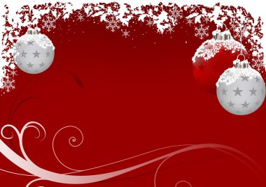 Red Abstract Christmas clipart