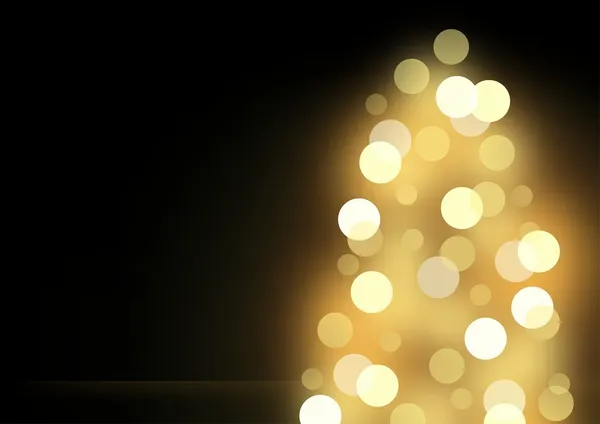 Luces borrosas del árbol de Navidad — Vector de stock