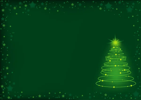 Groene Kerst spiraal — Stockvector