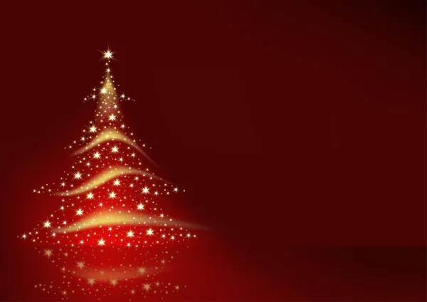 繁星点点的圣诞树 — 图库矢量图片