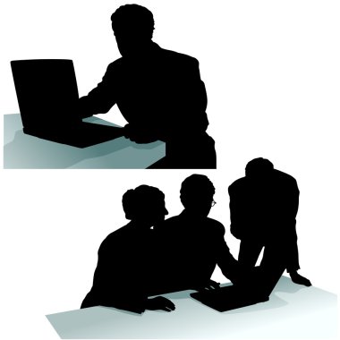 Business Silhouettes clipart