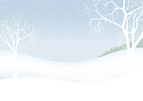 겨울 풍경 — 스톡 벡터