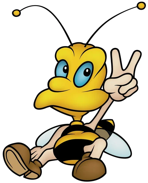 Oturma yaban arısı — Stok Vektör