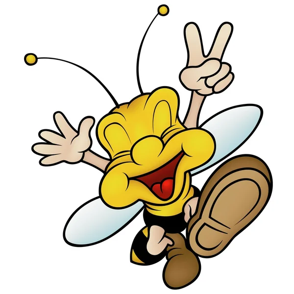 Happy Smiling Wasp — Stock Vector