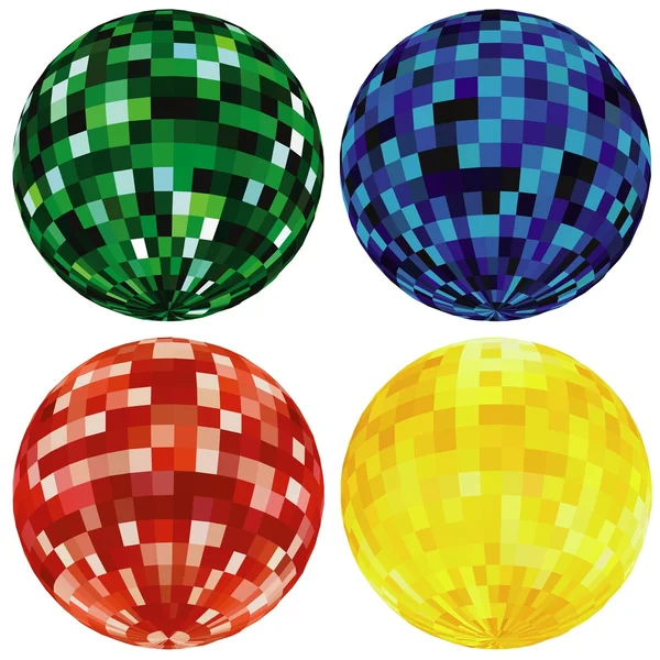 Disco topları renkli — Stok Vektör