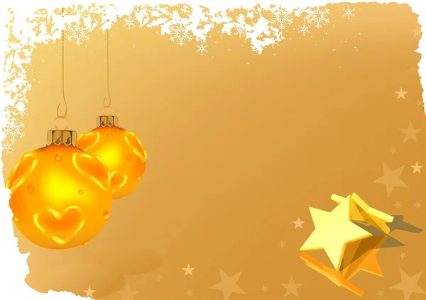 Goldene Weihnachten — Stockvektor
