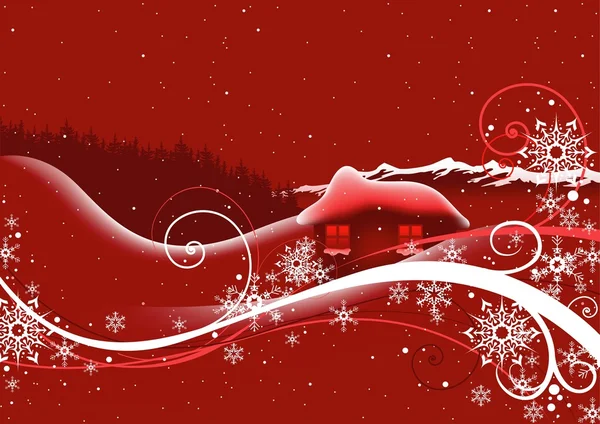 Rouge abstrait Noël — Image vectorielle