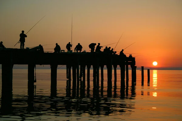 Los pescadores. Imagen de stock