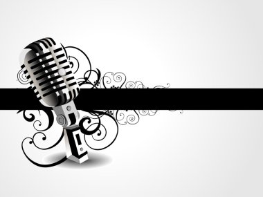 Vector artistic mic background clipart