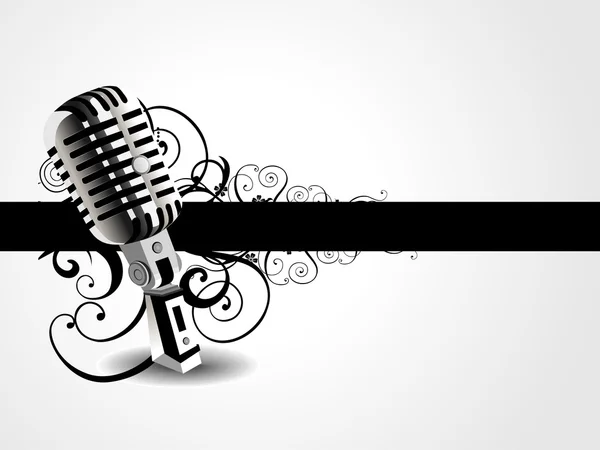Sfondo microfono artistico vettoriale — Vettoriale Stock