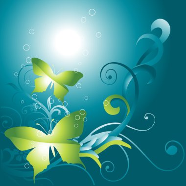 Beautiful vector butterfly clipart