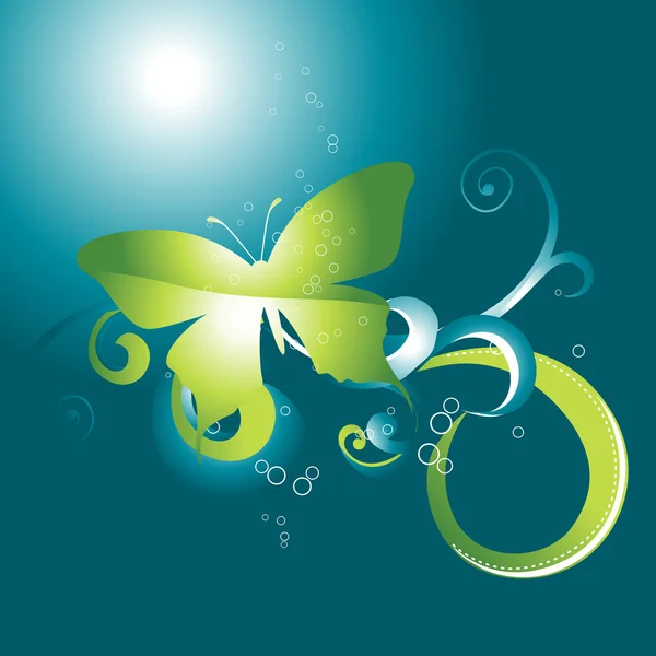 Beautiful vector butterfly — Stock Vector