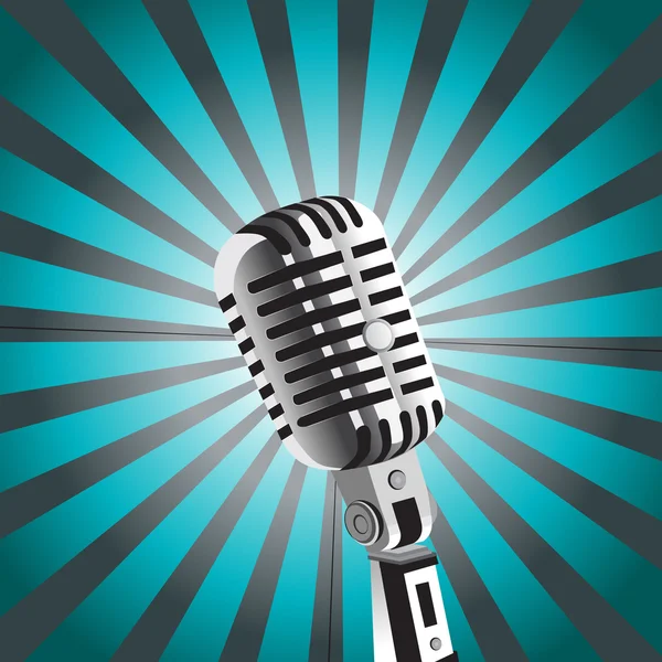 Sfondo microfono vettoriale — Vettoriale Stock