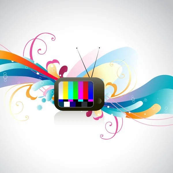 TV colorata vettoriale — Vettoriale Stock