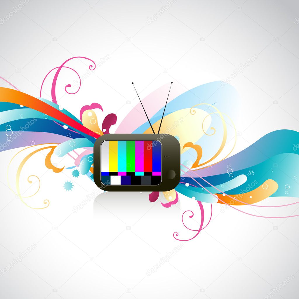Vector colorful TV