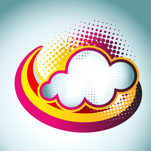 Nuvola colorata vettoriale — Vettoriale Stock