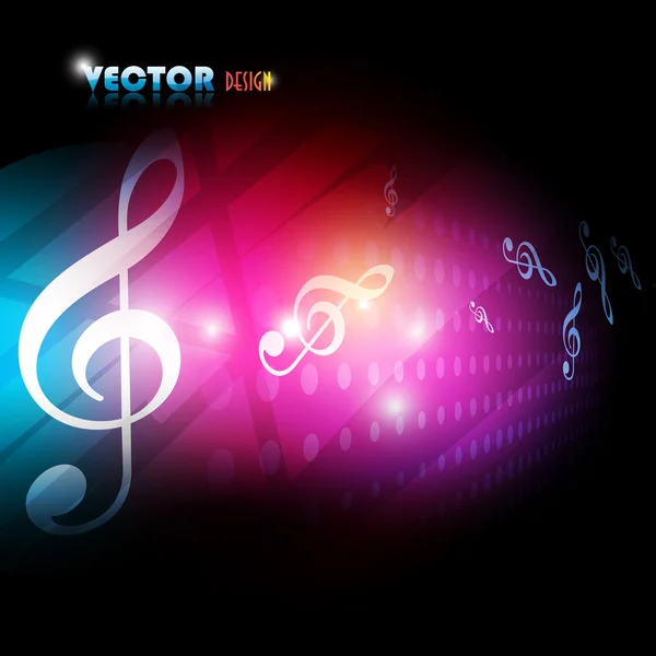 Vektorové pozadí krásné hudby — Stockový vektor