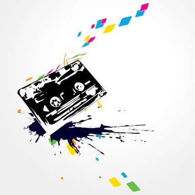 Vector cassette clipart