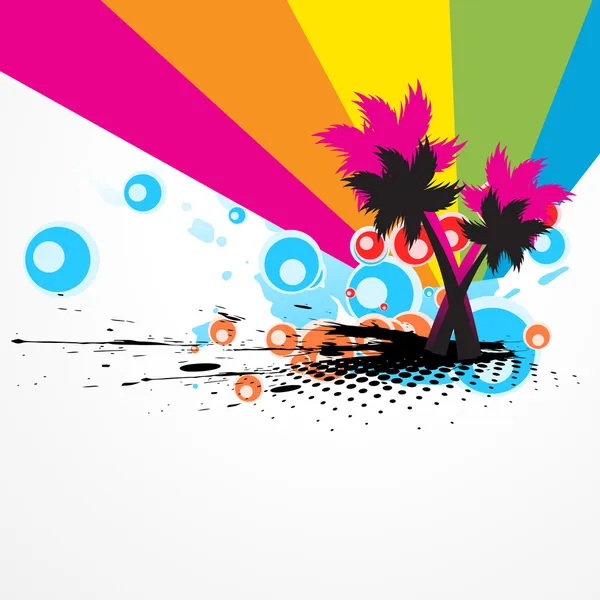 Vector colorful tree abstract — Stock Vector