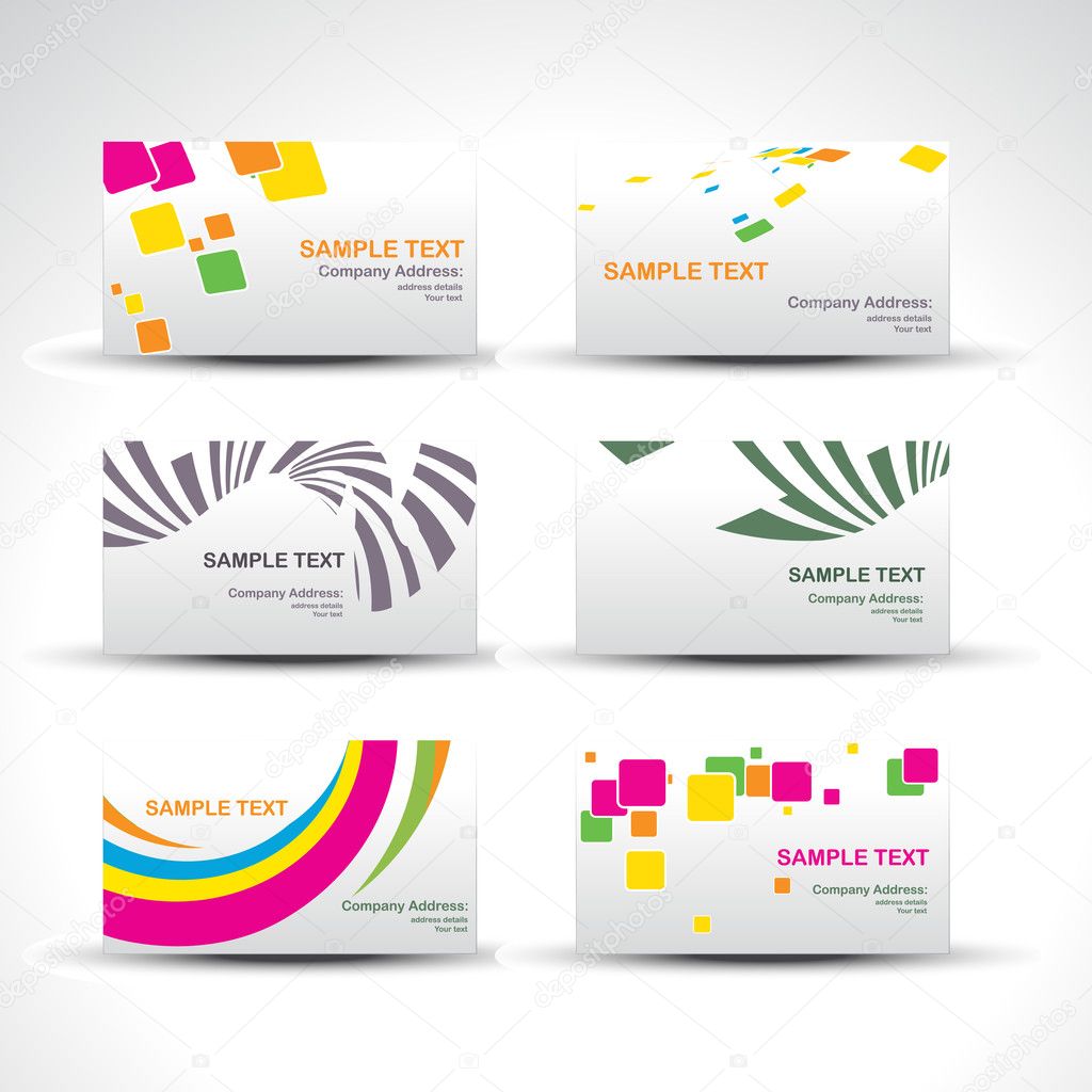Vector set of card