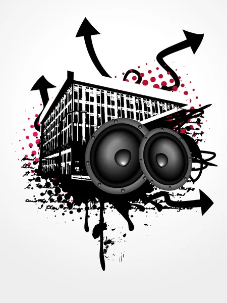 Grunge art musical — Image vectorielle