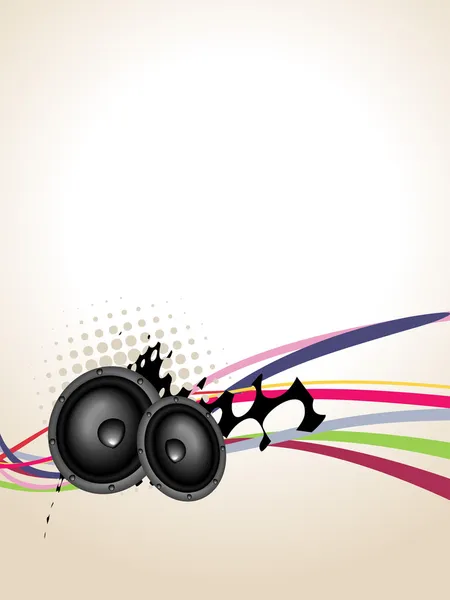 Grunge haut-parleur musique art — Image vectorielle