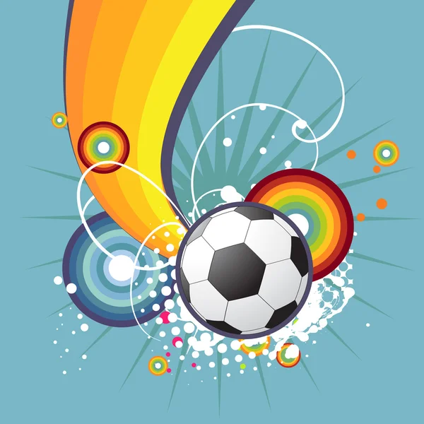 Funky diseño de fútbol — Vector de stock