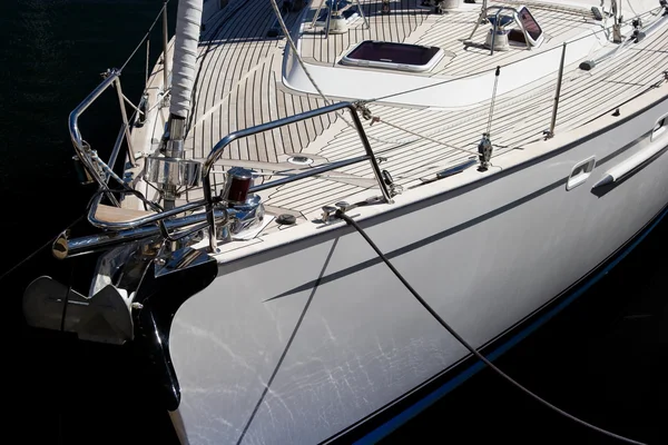 Detalj bild av en yacht — Stockfoto